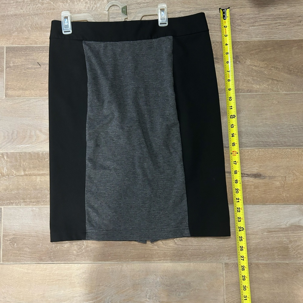 Miss Tina Black and Gray Pencil Skirt